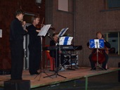 El cuarteto Moriatov actuando en la Plaza del Pan