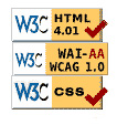 Logotipos de uso de HTML e CSS válidos e cumprimento de accesibilidade nivel AA Logotipos de uso de HTML e CSS válidos e cumprimento de accesibilidade nivel AA