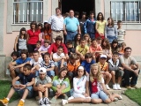 Os nenos acompañados polo Alcalde de Avintes e o Concelleiro de Turismo Os nenos acompañados polo Alcalde de Avintes e o Concelleiro de Turismo